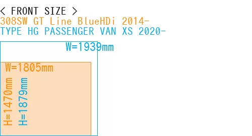 #308SW GT Line BlueHDi 2014- + TYPE HG PASSENGER VAN XS 2020-